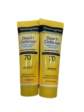 Neutrogena Beach Defense SPF 70 Water Resistant Sunscreen Lotion 1 Fl Oz 2pack