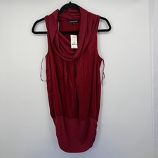 EUC Womens Red Express cowl neck tunic Dress Size Small