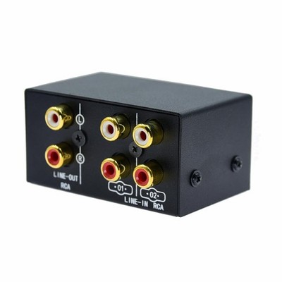 2 in 4 Out or 4 in 2 Out Audio Sound selector RCA Female Stereo Channel 2 Spl...