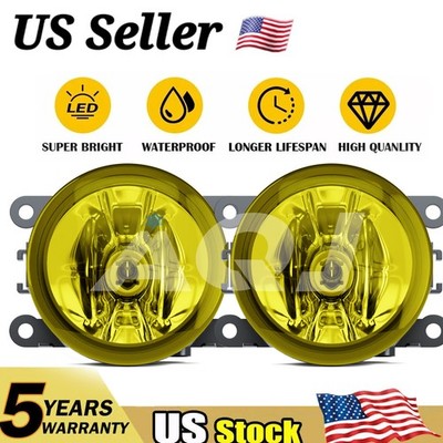 Front Bumper YELLOW halogen Fog Light Lamp LH&RH For Ford C-Max 2013-2018