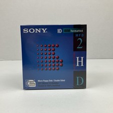 NOS  SEALED Sony 3.5" Floppy Disks 2HD 1.44 MB 10MFD-2HD IBM Formatted 10-Pack