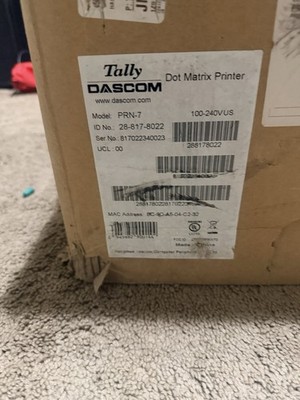 Tally Dascom PRN7 Dot Matrix Printer New Open Box