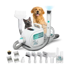 Dog Grooming Kit – Pet Clippers, Nail Grinder & Blow Dryer with Quiet 3-Sp