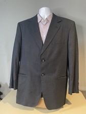 Stafford Blazer Men 42R Navy Blue Wool Silk Classic Jacket
