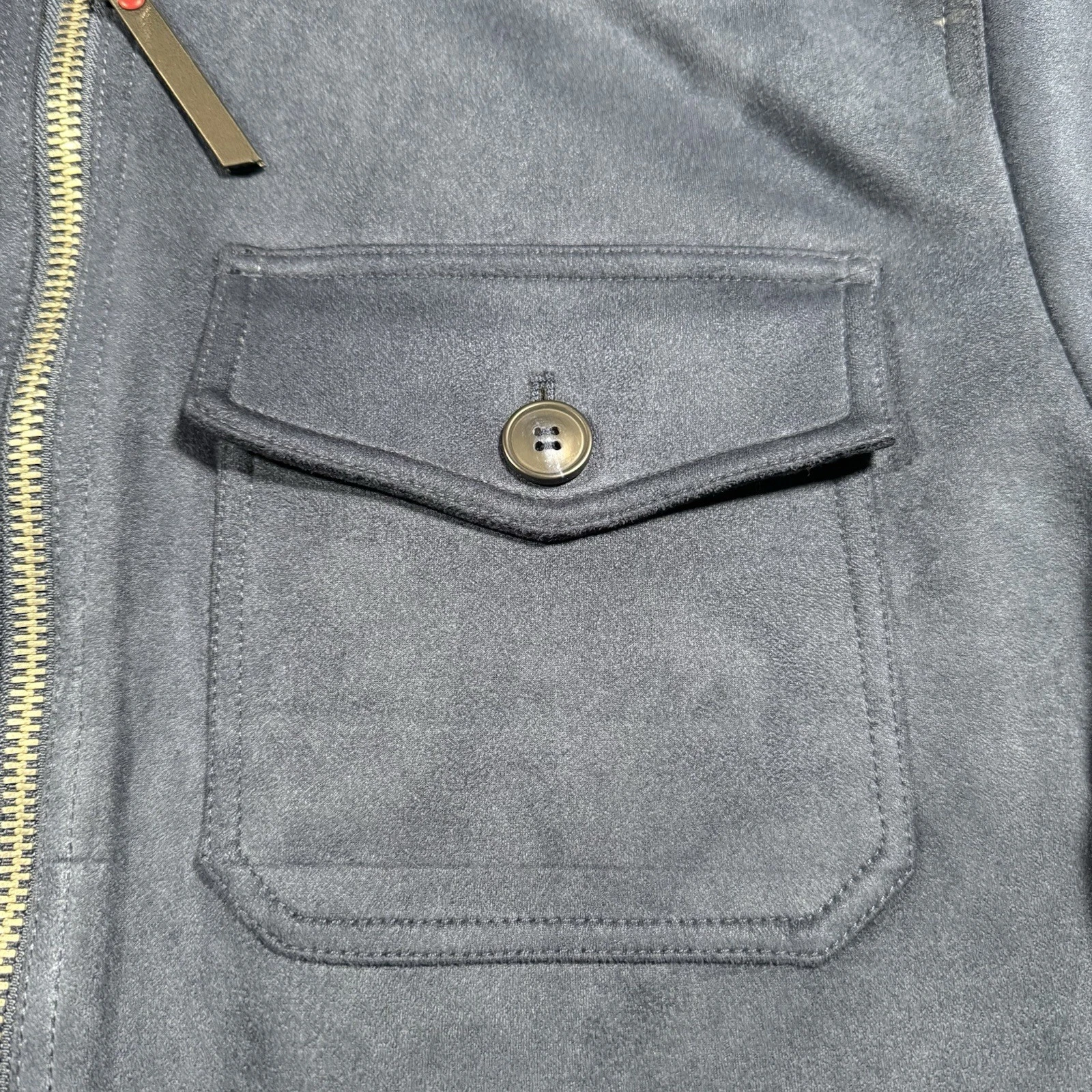Robert Graham Vegan Suede Large Navy Blue Field Jacket NWT. $248 - product detail image 10