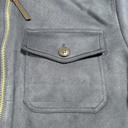 Robert Graham Vegan Suede Large Navy Blue Field Jacket  NWT. $248 image 10