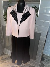 CONDICI ROSA NERO MADRE DELLA SPOSA ABITO VESTITO GIACCA MATRIMONIO TG 14-16