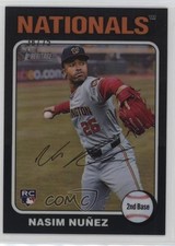 2024 Topps Heritage High Number Chrome Black Border 38/75 Nasim Nunez Nuñez 2x9