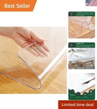 Versatile 14x60 Inch Clear Table Protector - Ideal for Dining Living Areas