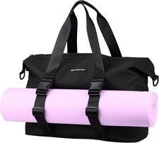 Yoga Mat Bag for Women Men - Large Carryall Tote with Shoulder Straps for Gym