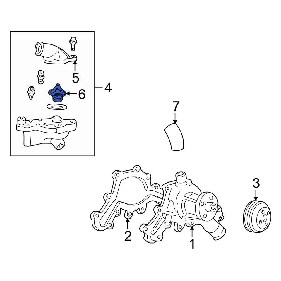 For Ford Mustang 2005-2010 Ford 2L2Z8575AA Engine Coolant Thermostat - Изображение 2 из 4