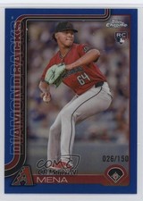 2025 Topps Chrome Blue Refractor 26/150 Cristian Mena #102 15x2