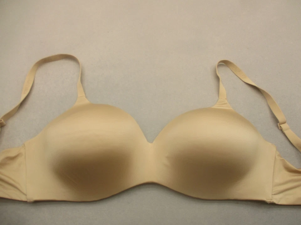 34DD DKNY Mujer Beige Forrado Inalámbrico Cierre Trasero Demi Bra 11B Foto 2 de 4