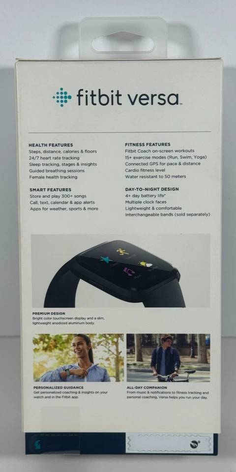 Fitbit Versa Smart Watch Fitness Activity Tracker w/ S & L Size RUBY Bands - NEW - Image 3 of 4