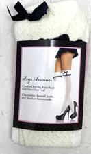 Leg Avenue Crocheted Beige Over the Knee W/Turn Over Cuff Socks OS