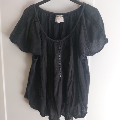 RALPH LAUREN DENIM & SUPPLY Cotton Womens  Blouse Black  XL, great condition