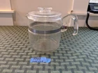 Vintage Pyrex Flameware 6 Cup Coffee Pot Percolator Part Carafe with lid 7756 #E