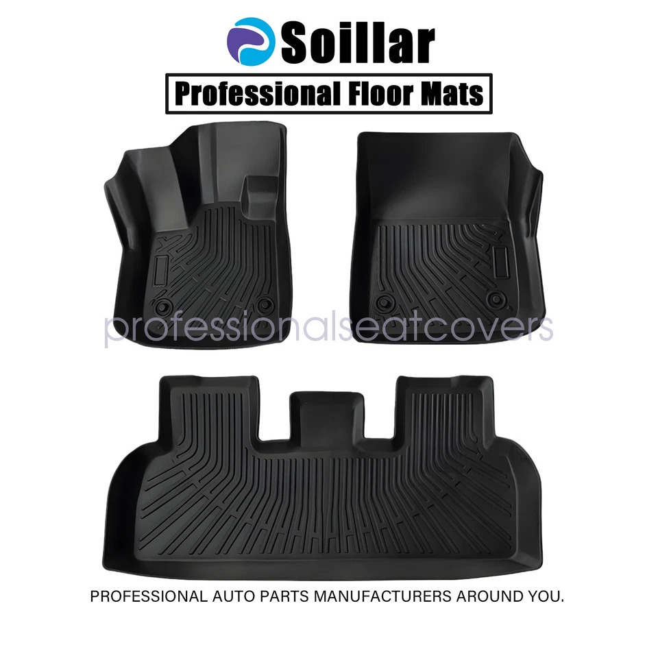 Juego completo de alfombrillas forro negras Fisker Ocean TPE 2023-2024 delanteras y segunda fila Foto 2 de 4