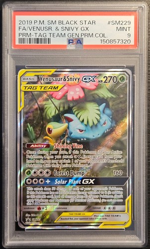 Venusaur & Snivy-GX graded PSA 9 for sale on eBay