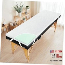 Memory Foam Lash Bed Topper for Massage Table, Beauty Salon 73" x24"x2" White