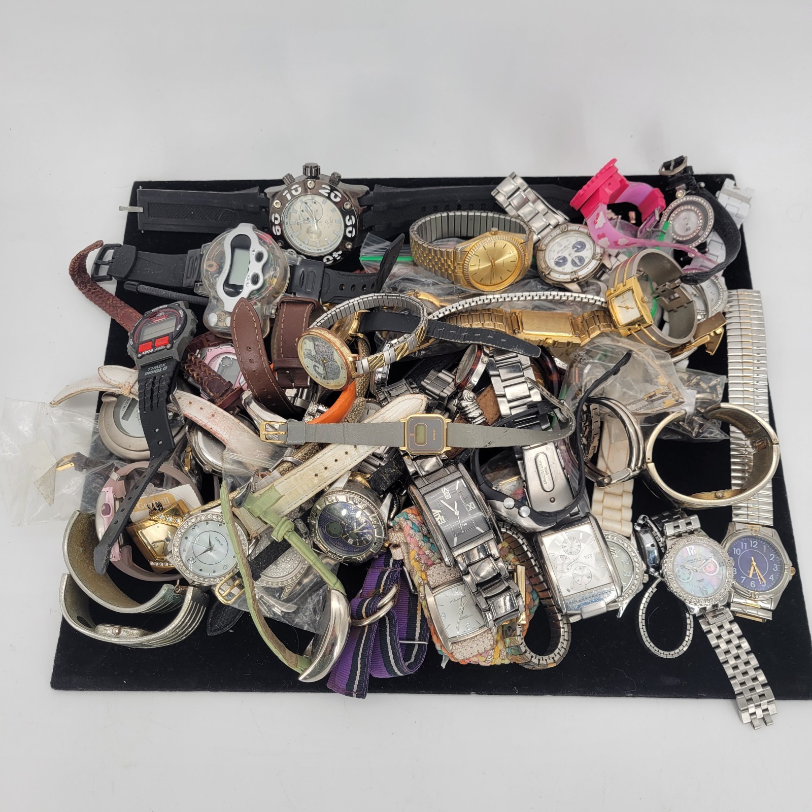 55 Watch Repair Parts Lot-Guess Anne Klein Timex Casio Armitron Mixed Quartz