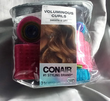 Conair Heatless Hair Rollers Self Grip Volume Curlers 31 Count Smooth Lift