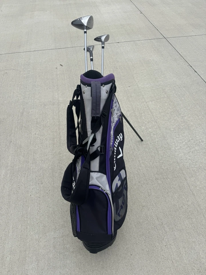 Callaway XJ Hot Junior Golf Bag With Driver, 3 & 5 Woods RH Purple - Image 4 of 4