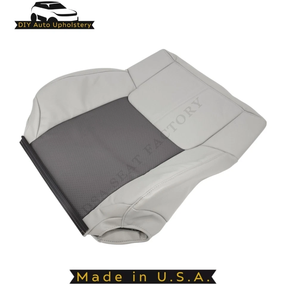 Cubiertas superiores delanteras de cuero genuino gris 2 tonos para Jeep Commander XK 2006-2010 Foto 4 de 4