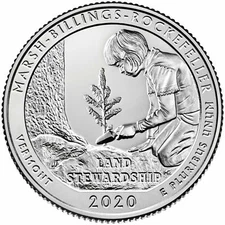 2020 D Marsh Billings Rockefeller ATB National Park U.S. Mint Quarter