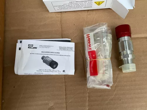 New MC2X1B Killark Clencher Barrier Cable Gland, 1/2” NPT