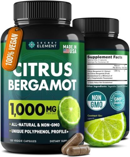 Citrus Bergamot Extract 1000Mg - Organic Citrus Bergamot Supplement for Heart, I - Picture 20 of 24