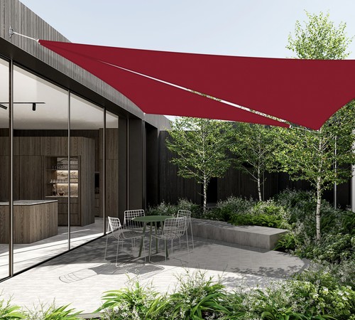 Cubierta impermeable parasol vela triángulo exterior patio jardín toldo refugio - Imagen 10 de 31