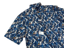 Johnnie-O Shirt Men's Medium M Keeler Blue Floral Short Sleeve Button Down