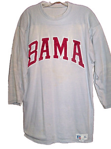 VTG 1980's Russell Alabama Crimson Tide Football Jersey Shirt 100% Cotton XL