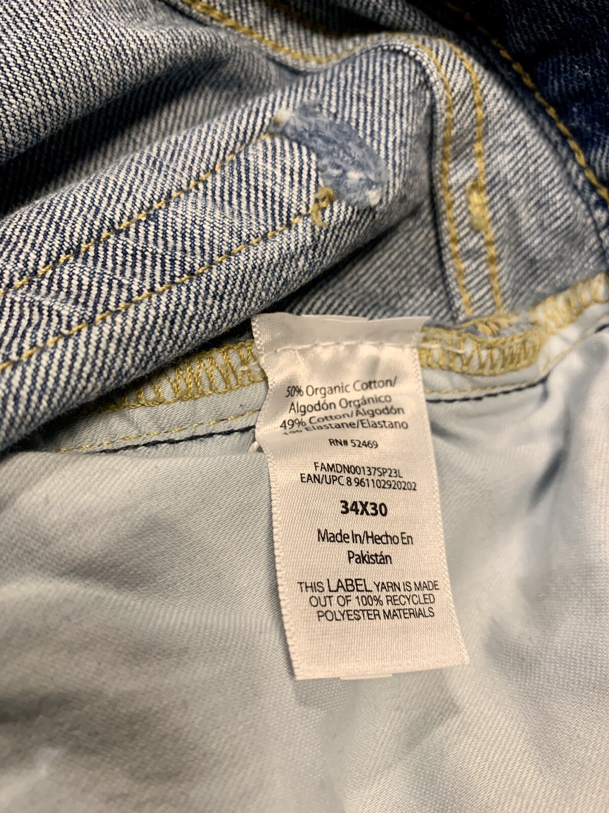 Walmart  Free Assembly Denim Jeans W34 L30 