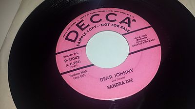 SANDRA LEE When I Fall In Love / Dear Johnny DECCA 31042 PROMO 45 7''