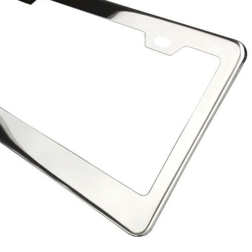 Mirror Chrome License Plate Frame COUNTRYMAN Laser Engraved Metal Screw Cap - Bild 4 von 8