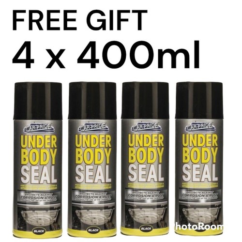 4 x 400ml “BIG CAN” BLACK UNDER SEAL SPRAY PAINT CAR UNDER BODY HEAVY