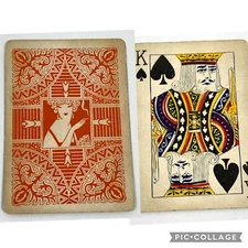 (1j) One Single Swap Playing Card Artistic Art King Of Spades WIDE Deco Woman