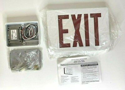 Lithonia Signature Series Model E 243027 Die Cast Aluminum EXIT Light White LED