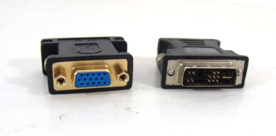 2 - DVI to VGA Adapters, 1- DVI-I and 1- DVI-A