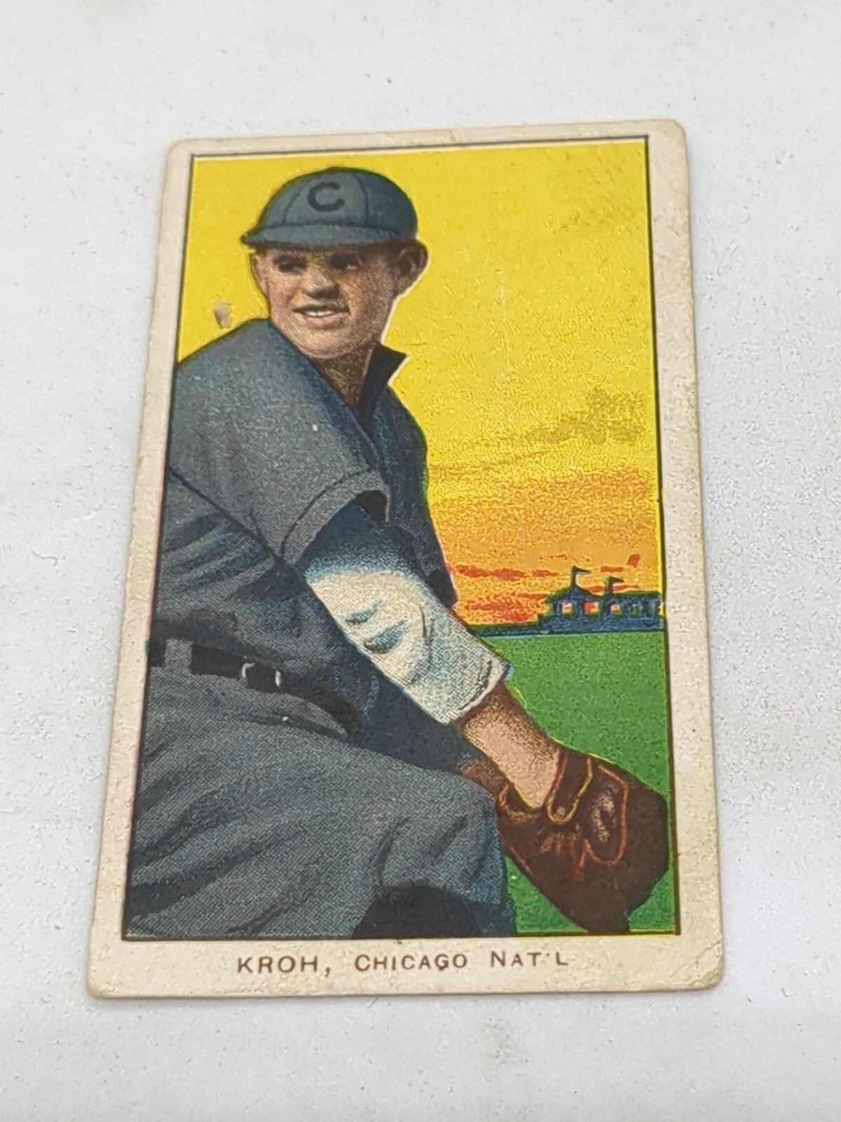 1909-11 T206 Piedmont 350  Rube Kroh Chicago Cubs  VG-Ex nice!
