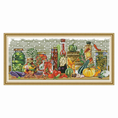 All kinds of vegetables Cross Ctitch Cit 14/11ct Needlework Embroidery Handmade