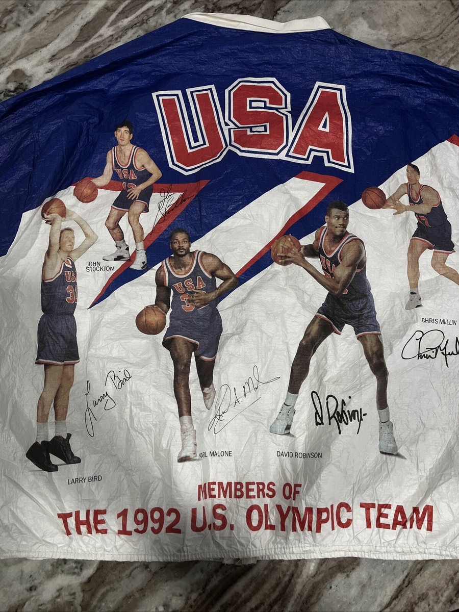1992 USA オリンピックチーム ペーパージャケット　古着　NBA バスケ Rare Vintage TYVEK Dream Team USA Olympic Basketball 1992