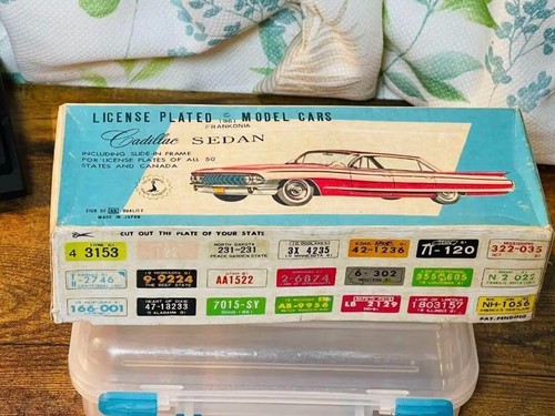 Vintage Japanese Tin Cadillac Toy Car License Plated Model Car 1961 FRANKONIA - Picture 2 of 10