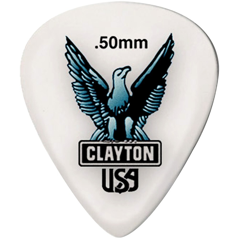 Гитарные медиаторы Clayton Acetal Standard, 50 мм, 1 дюжина