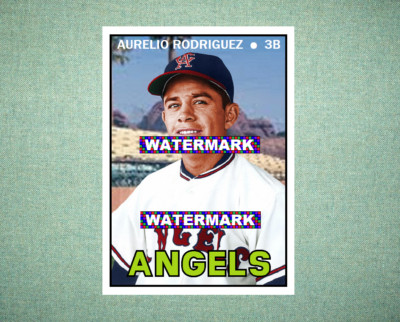Aurelio Rodriguez California Angels 1967 Style Custom Baseball Art Card ...