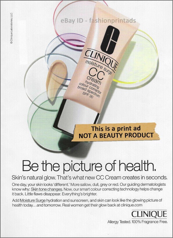 Clinique 2013 Print Ad Colorful CC Cream Beauty Campaign  -image