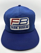 Farm Bureau K-Brand Cap Hat Adult Trucker Mesh Snapback Nylon Cotton VTG