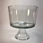 VINTAGE ANCHOR HOCKING PEDESTAL TRIFLE BOWL  8" Diameter W/BOX